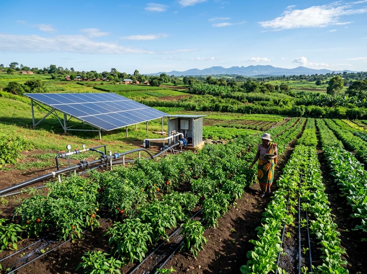 Centrale hybride solaire et mini-réseau d’irrigation rurale